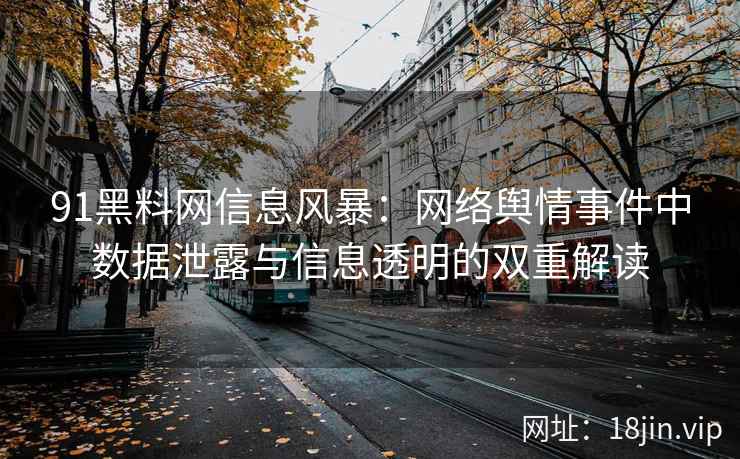 91黑料网信息风暴：网络舆情事件中数据泄露与信息透明的双重解读