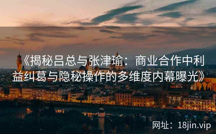 《揭秘吕总与张津瑜：商业合作中利益纠葛与隐秘操作的多维度内幕曝光》